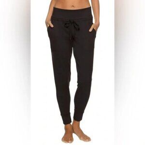 FELINA Black Knit Voyage Jogger pants women Sz L Loungewear cozy weekend errands
